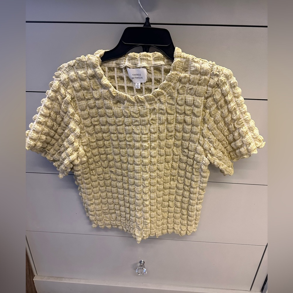 Textured Cream Top